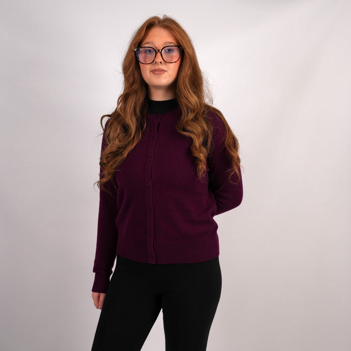 100% Cashmere Ladies NEW Crew Cardigan Eminence - Heritage Of Scotland - XS