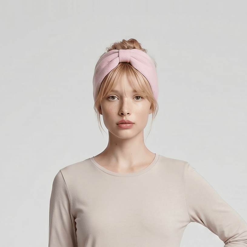 100% Cashmere Plain Ladies Headband SAKURA PINK - Heritage Of Scotland - SAKURA PINK
