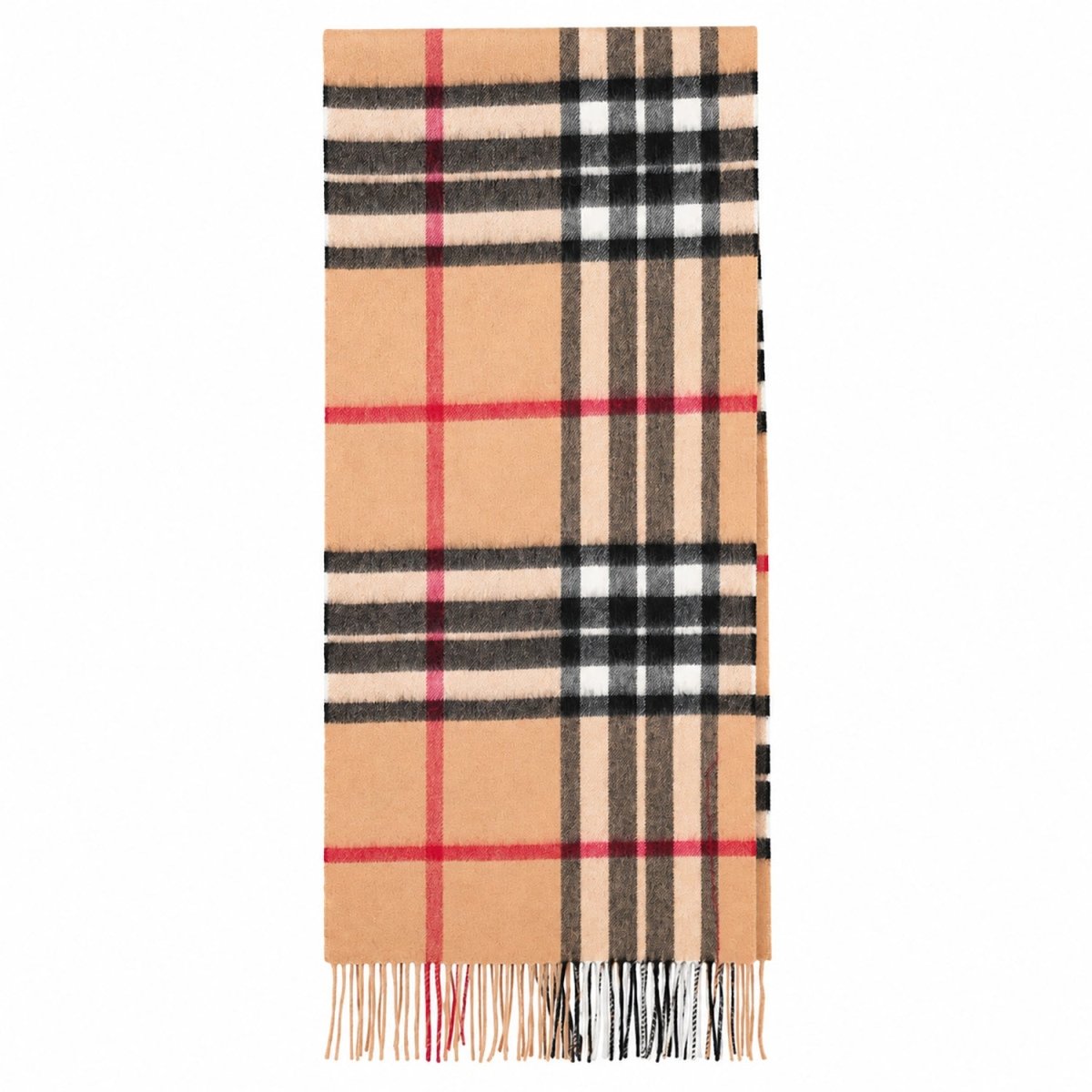 100% Lambswool Wide Scarf Soft Unisex Winter Wrap Heritage of Scotland - Enlarged Off Centred Scotty Thomson Camel - Heritage Of Scotland -