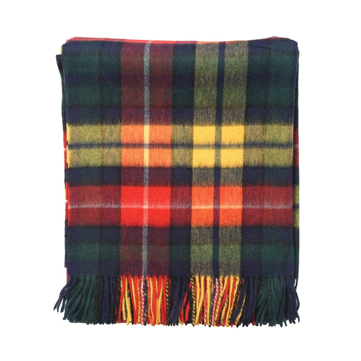 100% Pure Lambswool Tartan Blanket – Luxury Soft Warm Plaid Wool Throw - Home Décor - Buchanan Modern - Heritage Of Scotland -