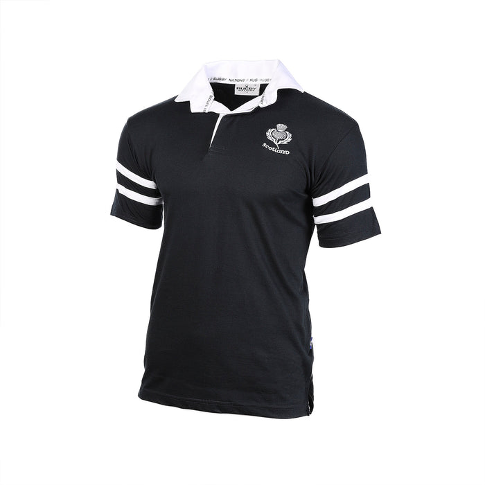 Gents Short Sleeve Two Stripe Scotland Rugby Shirt