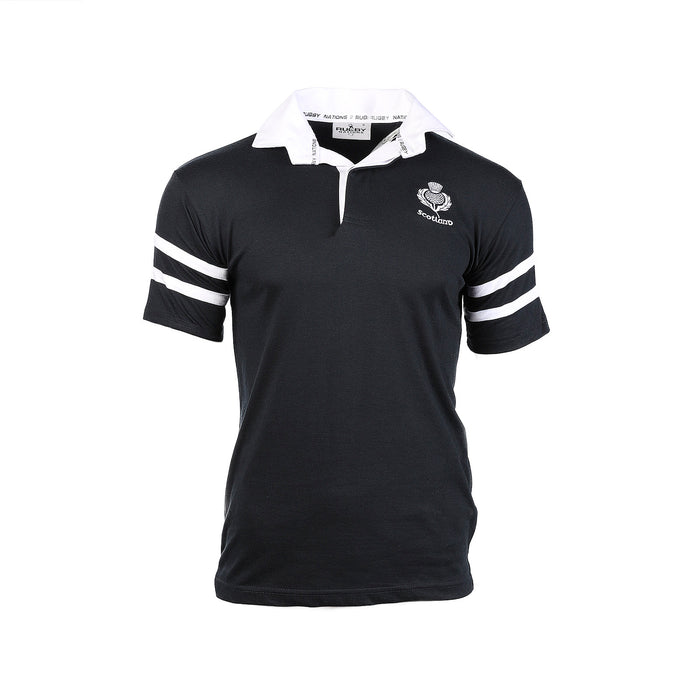 Gents Short Sleeve Two Stripe Scotland Rugby Shirt