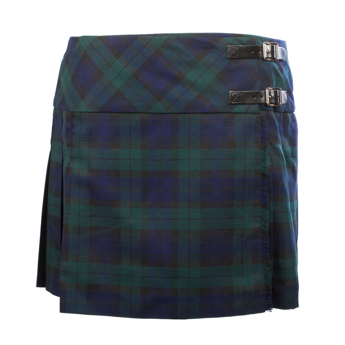 Ladies Tartan Billie Kilted Skirt Black Watch