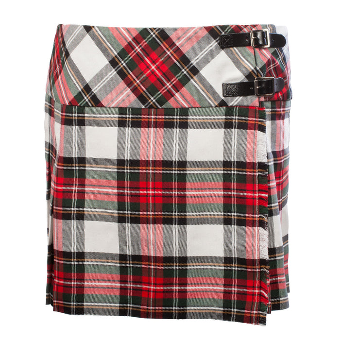 Ladies Tartan Billie Kilted Skirt Stewart Dress