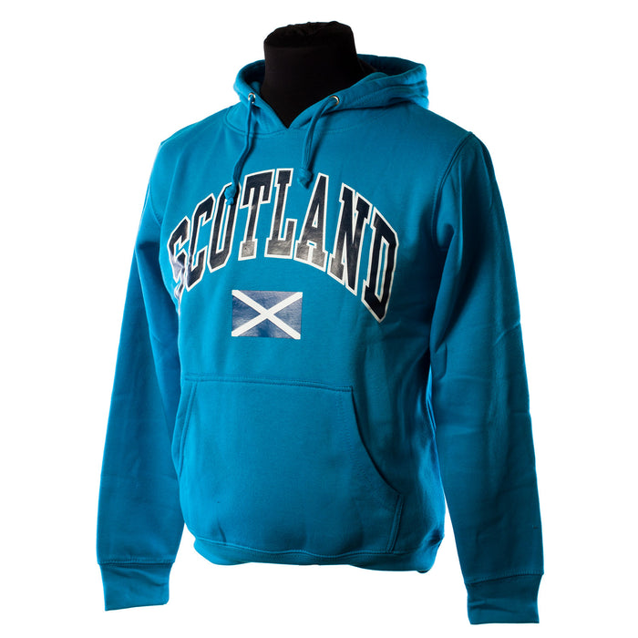 Scotland Harvard Print Hooded Top Sapphire Blue