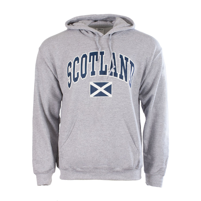 Scotland Harvard Print Hooded Top Sports Grey