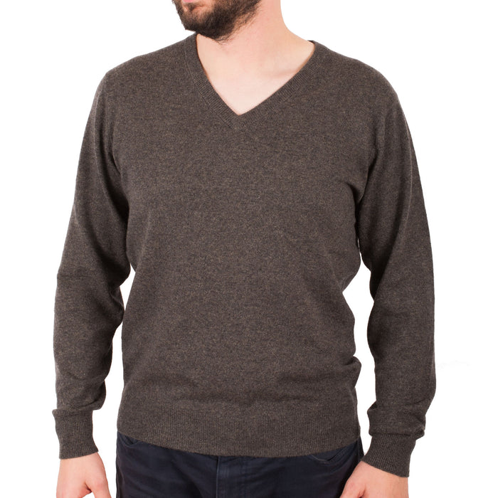 Men's Dunedin Cashmere 100% Cashmere V Ptarmigan