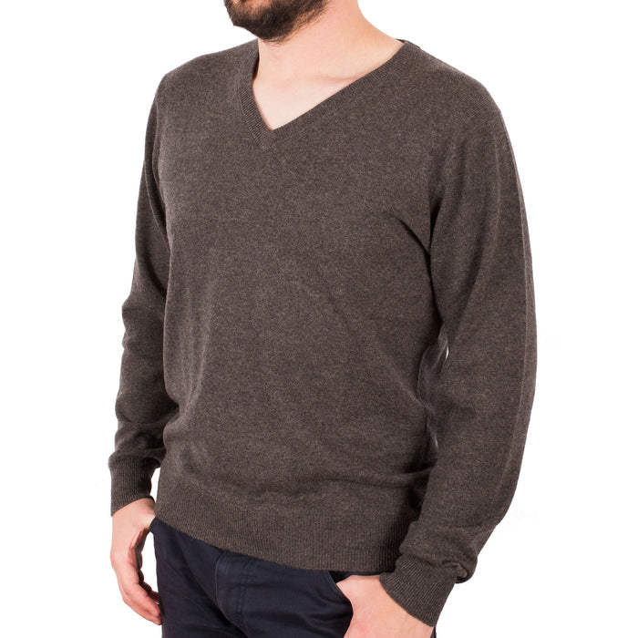 Men's Dunedin Cashmere 100% Cashmere V  Ptarmigan