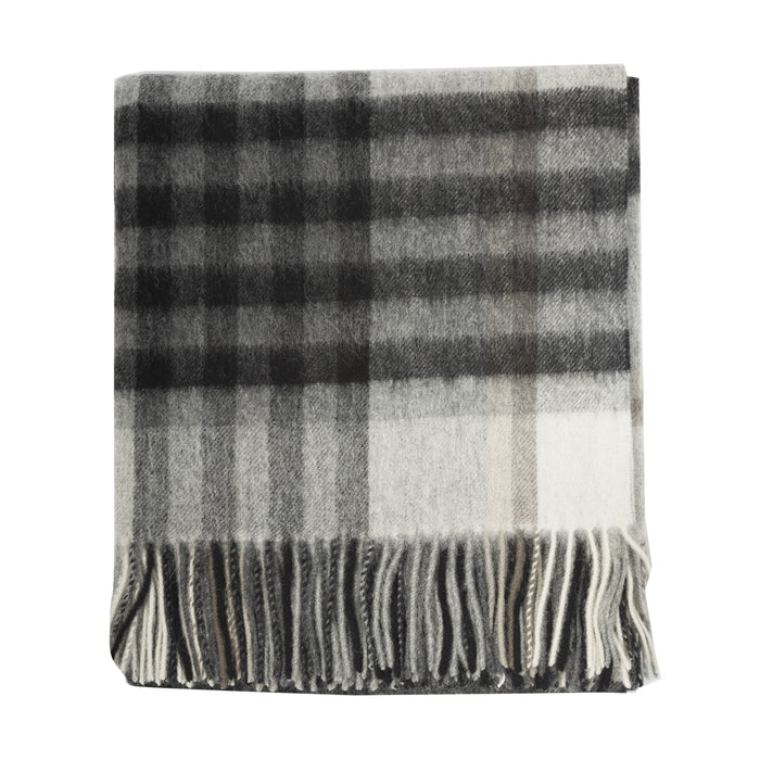 Mini Me Children’s Cape Edinburgh Lambswool - Chequer Tartan Grey/Taupe
