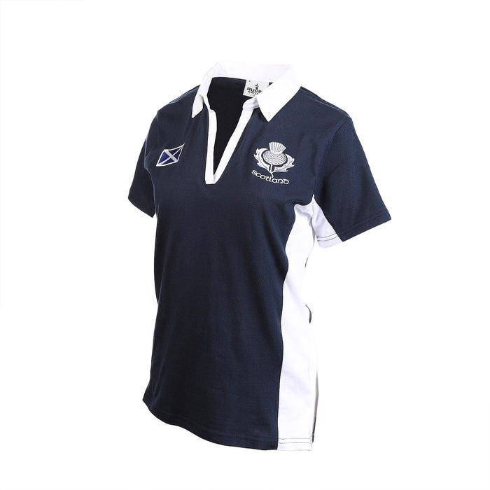 Ladies Short Sleeve Contrast Scotland Rugby Top