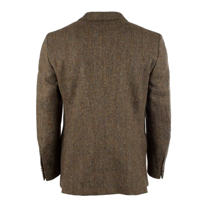 Men's Harris Tweed Harris Jacket  Brown Herringbone