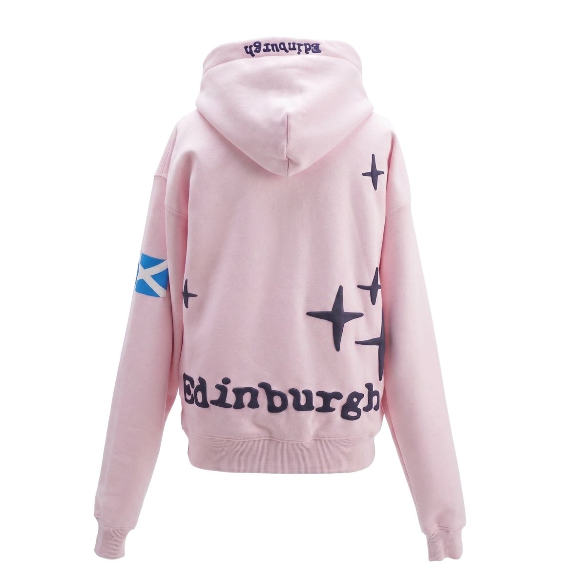Adults Edinburgh 3D Puff Print Hoodie – Cherry Blossom Pink - Heritage Of Scotland - XS