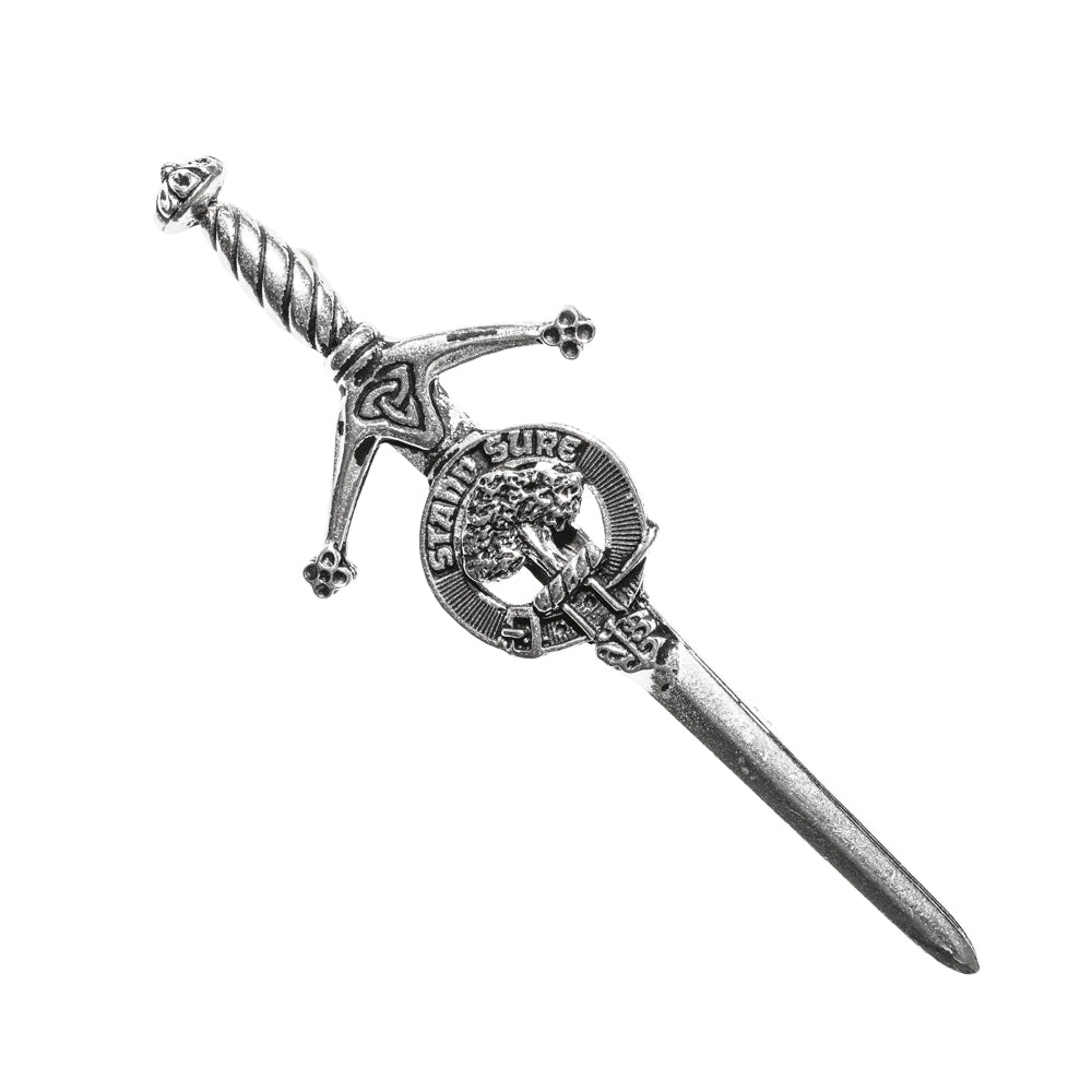 Anderson Clan Badge, Kilt Pin, Lapel Pin, Cufflinks, Keyring/Key Fob & Gift Set — Fine Pewter by Art Pewter — Made in Scotland (Shiny Finish) - Heritage Of Scotland - Kilt Pin