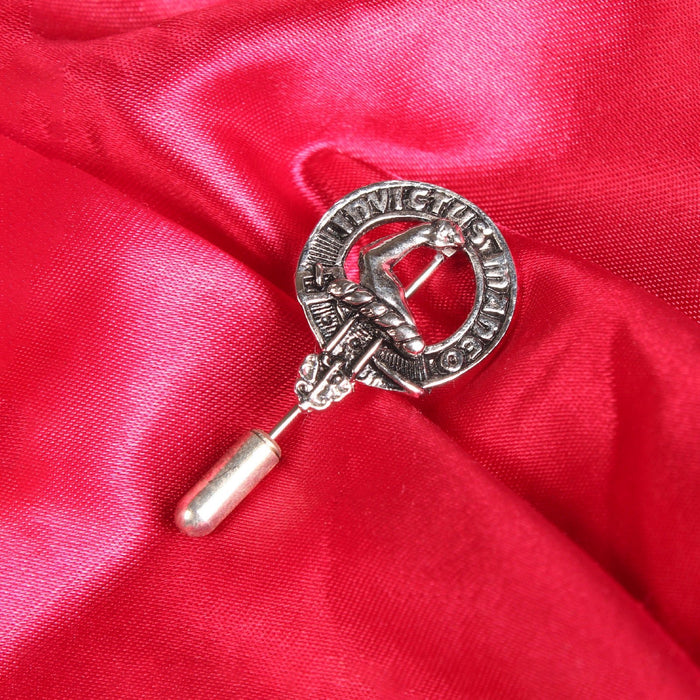 Armstrong Clan Badge, Kilt Pin, Lapel Pin, Cufflinks, Keyring/Key Fob & Gift Set — Fine Pewter by Art Pewter — Made in Scotland (Shiny Finish) - Heritage Of Scotland - Lapel Pin