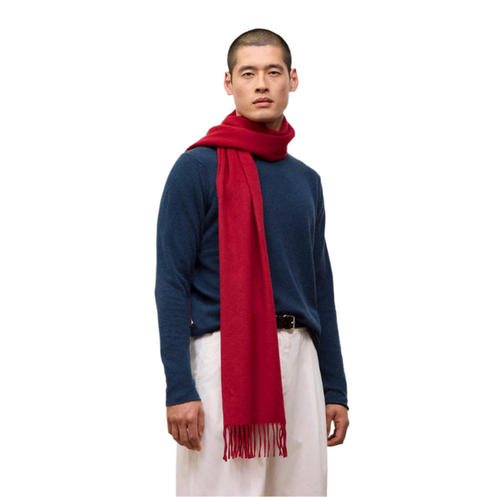 Balmoral 100% Cashmere Woven Scarf Plain Red - Heritage Of Scotland - PLAIN RED