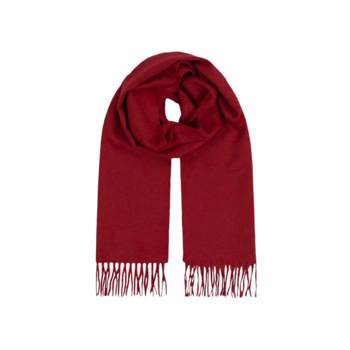 Balmoral 100% Cashmere Woven Scarf Plain Red - Heritage Of Scotland - PLAIN RED