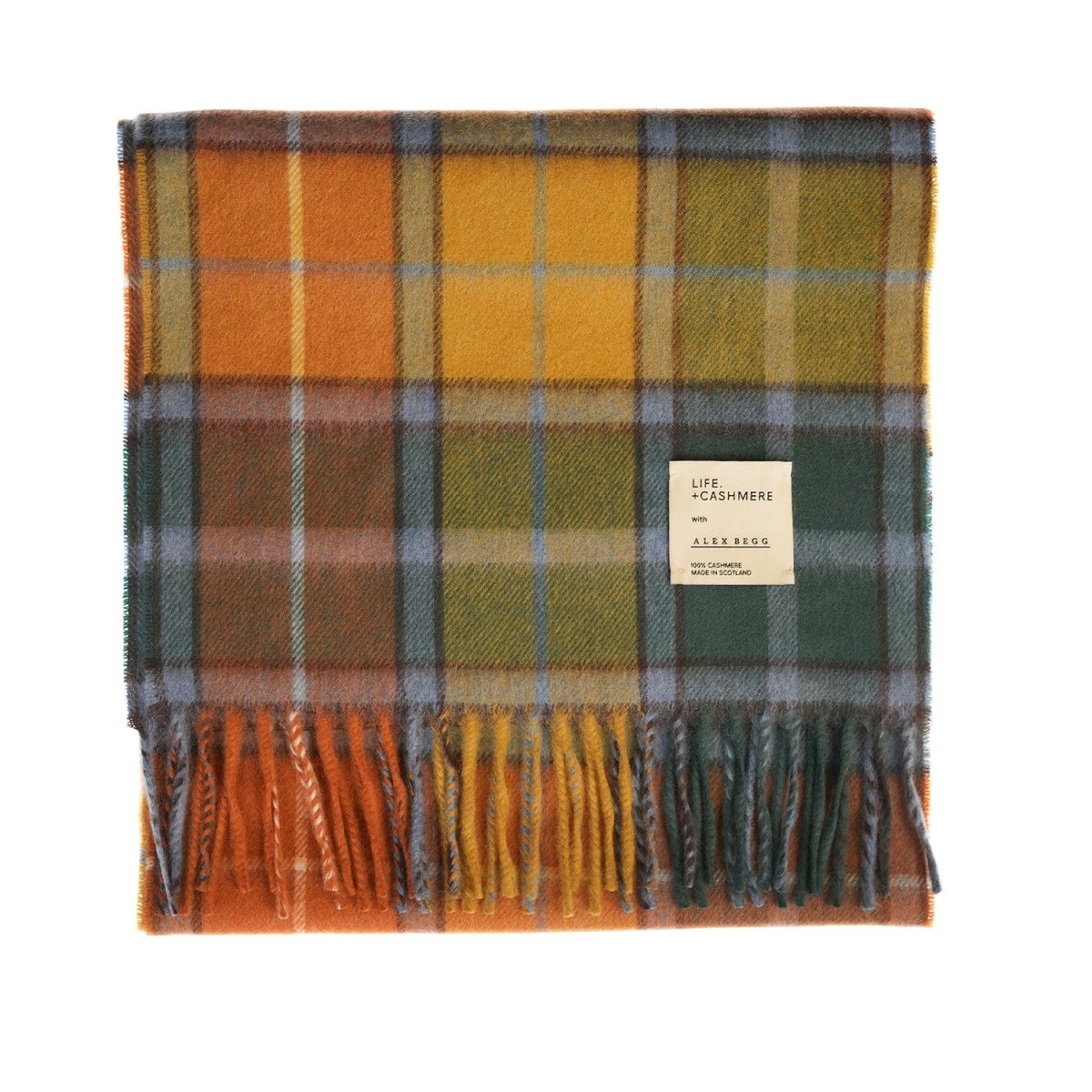 Balmoral 100% Cashmere Woven Scarf Tartan and Checks - Made in Scotland - BUCHANAN ANTIQUE - Heritage Of Scotland -
