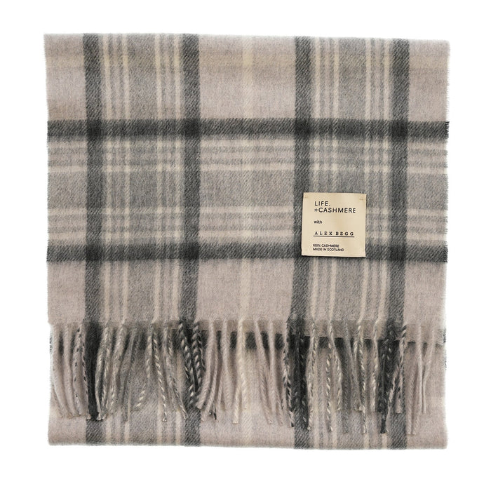 Balmoral 100% Cashmere Woven Scarf Tartans and Checks - Made in Scotland - Heritage Of Scotland - MACKELLAR GREY