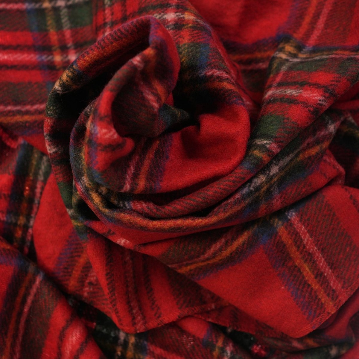 Balmoral Woollen Knee Blanket with Fringed Edges - Royal Stewart - Heritage Of Scotland -