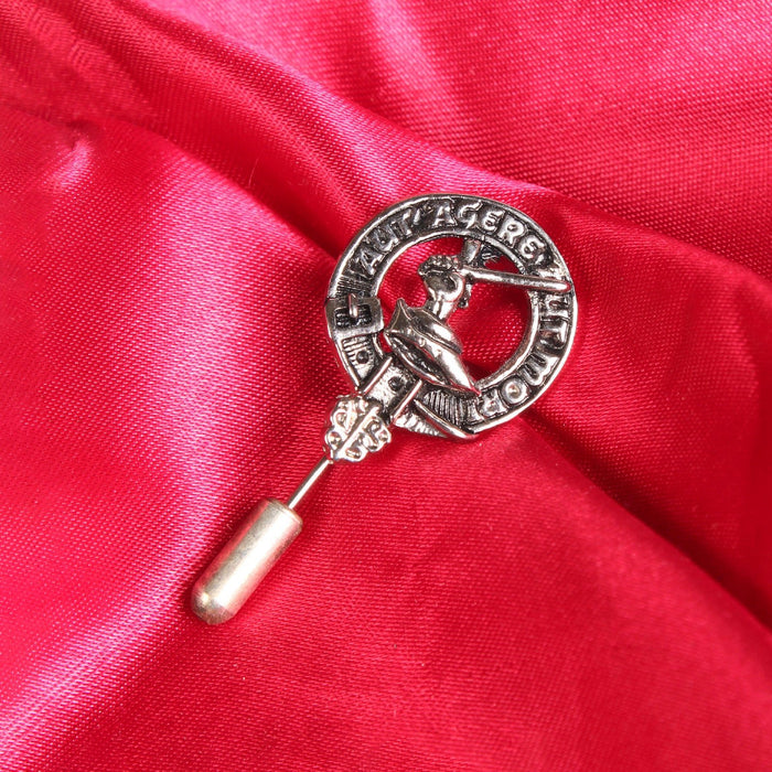 Barclay Clan Badge, Kilt Pin, Lapel Pin, Cufflinks, Keyring/Key Fob & Gift Set — Fine Pewter by Art Pewter — Made in Scotland (Shiny Finish) - Heritage Of Scotland - Lapel Pin