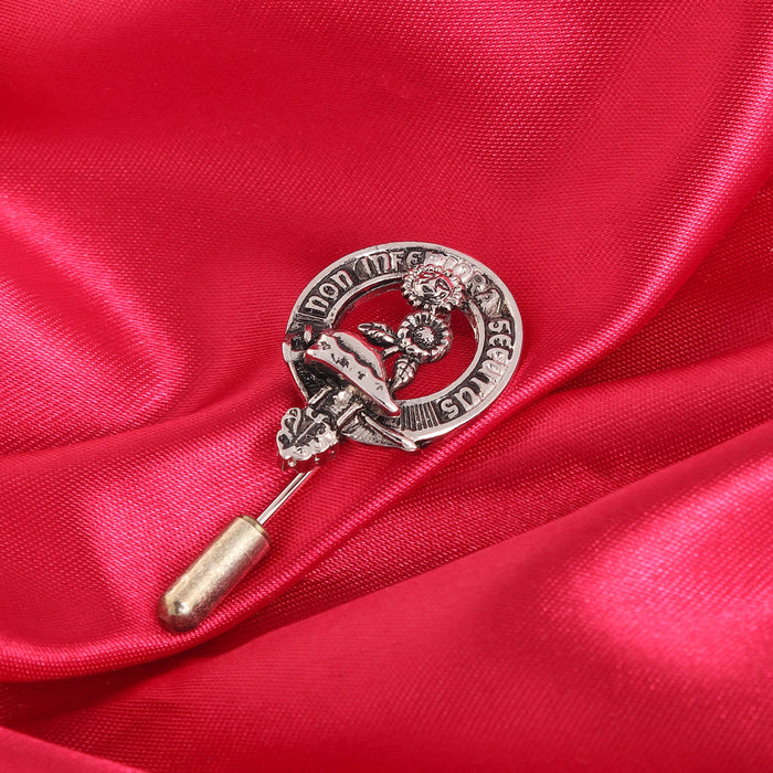 Buchan Clan Badge, Kilt Pin, Lapel Pin, Cufflinks, Keyring/Key Fob & Gift Set — Fine Pewter by Art Pewter — Made in Scotland (Shiny Finish) - Heritage Of Scotland - Lapel Pin