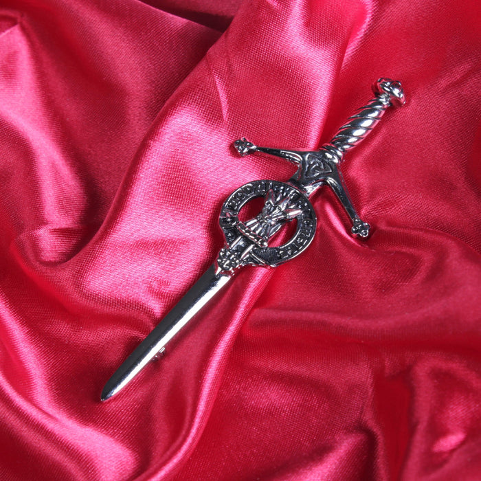 Cameron Clan Badge, Kilt Pin, Lapel Pin, Cufflinks, Keyring/Key Fob & Gift Set — Fine Pewter by Art Pewter — Made in Scotland (Shiny Finish) - Heritage Of Scotland - Kilt Pin