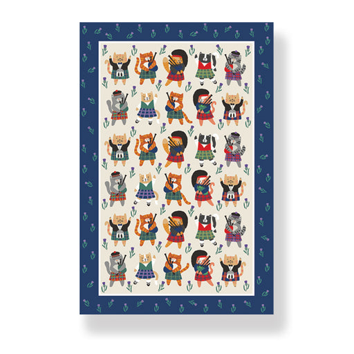 Cats ''N'' Kilts Tea Towel - Heritage Of Scotland - NA