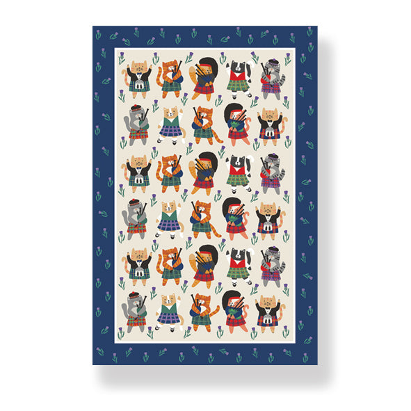 Cats ''N'' Kilts Tea Towel - Heritage Of Scotland - NA