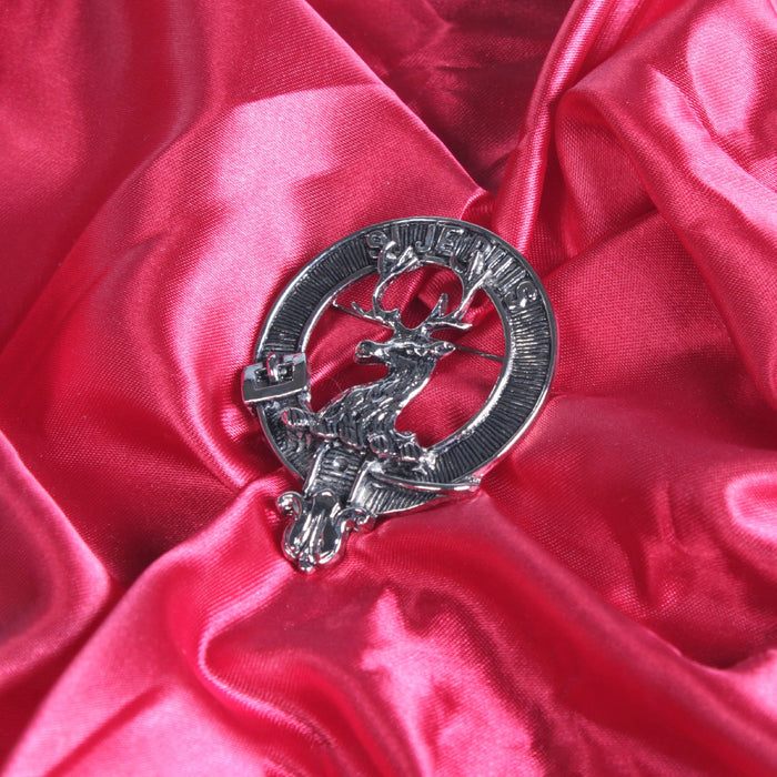 Colquhoun Clan Badge, Kilt Pin, Lapel Pin, Cufflinks, Keyring/Key Fob & Gift Set — Fine Pewter by Art Pewter — Made in Scotland (Shiny Finish) - Heritage Of Scotland - Badge