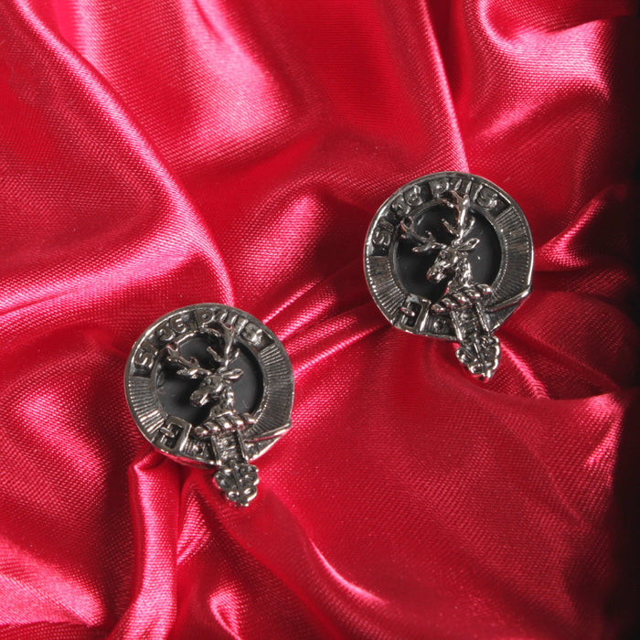 Colquhoun Clan Badge, Kilt Pin, Lapel Pin, Cufflinks, Keyring/Key Fob & Gift Set — Fine Pewter by Art Pewter — Made in Scotland (Shiny Finish) - Heritage Of Scotland - Cufflinks