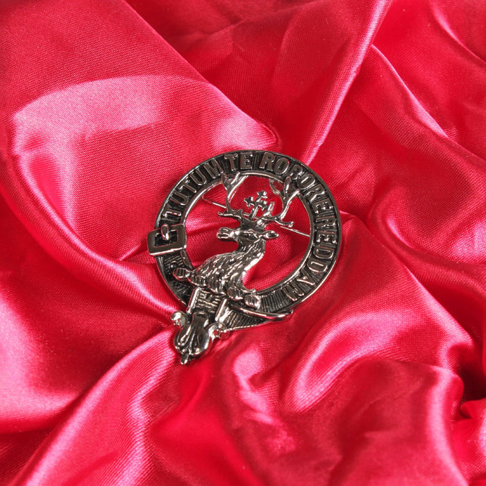 Crawford Clan Badge, Kilt Pin, Lapel Pin, Cufflinks, Keyring/Key Fob & Gift Set — Fine Pewter by Art Pewter — Made in Scotland (Shiny Finish) - Heritage Of Scotland - Badge