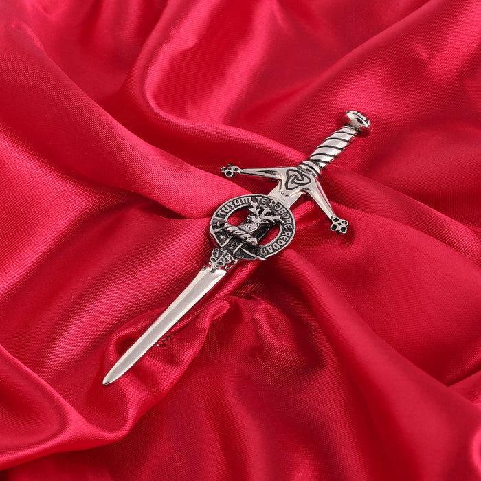 Crawford Clan Badge, Kilt Pin, Lapel Pin, Cufflinks, Keyring/Key Fob & Gift Set — Fine Pewter by Art Pewter — Made in Scotland (Shiny Finish) - Heritage Of Scotland - Kilt Pin