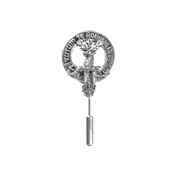 Crawford Clan Badge, Kilt Pin, Lapel Pin, Cufflinks, Keyring/Key Fob & Gift Set — Fine Pewter by Art Pewter — Made in Scotland (Shiny Finish) - Heritage Of Scotland - Lapel Pin