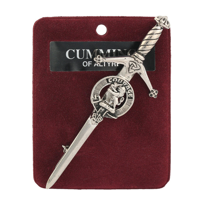 Cumming Clan Badge, Kilt Pin, Lapel Pin, Cufflinks, Keyring/Key Fob & Gift Set — Fine Pewter by Art Pewter — Made in Scotland (Shiny Finish) - Heritage Of Scotland - Kilt Pin