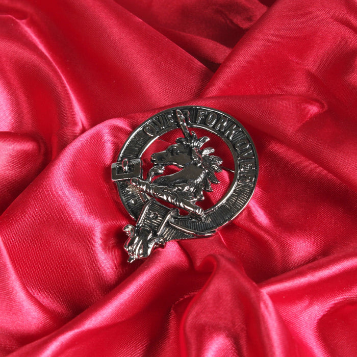 Cunningham Clan Badge, Kilt Pin, Lapel Pin, Cufflinks, Keyring/Key Fob & Gift Set — Fine Pewter by Art Pewter — Made in Scotland (Shiny Finish) - Heritage Of Scotland - Badge