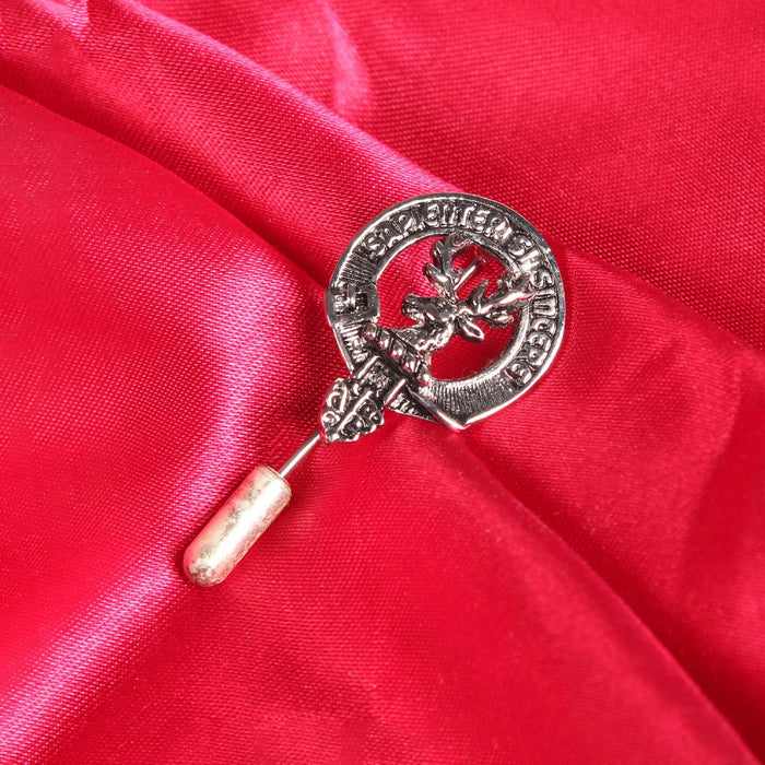 Davidson Clan Badge, Kilt Pin, Lapel Pin, Cufflinks, Keyring/Key Fob & Gift Set — Fine Pewter by Art Pewter — Made in Scotland (Shiny Finish) - Heritage Of Scotland - Lapel Pin