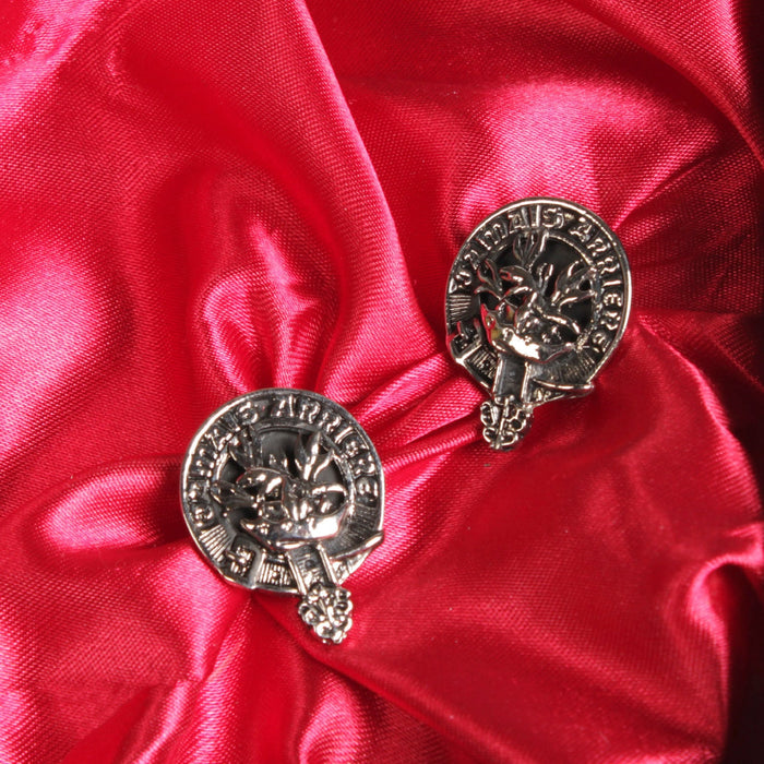 Douglas Clan Badge, Kilt Pin, Lapel Pin, Cufflinks, Keyring/Key Fob & Gift Set — Fine Pewter by Art Pewter — Made in Scotland (Shiny Finish) - Heritage Of Scotland - Cufflinks