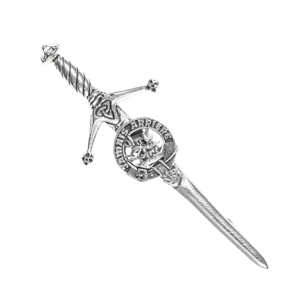 Douglas Clan Badge, Kilt Pin, Lapel Pin, Cufflinks, Keyring/Key Fob & Gift Set — Fine Pewter by Art Pewter — Made in Scotland (Shiny Finish) - Heritage Of Scotland - Kilt Pin