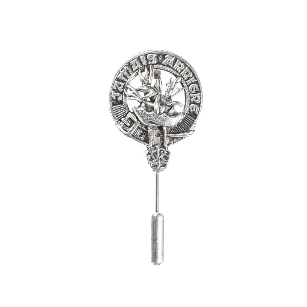Douglas Clan Badge, Kilt Pin, Lapel Pin, Cufflinks, Keyring/Key Fob & Gift Set — Fine Pewter by Art Pewter — Made in Scotland (Shiny Finish) - Heritage Of Scotland - Lapel Pin