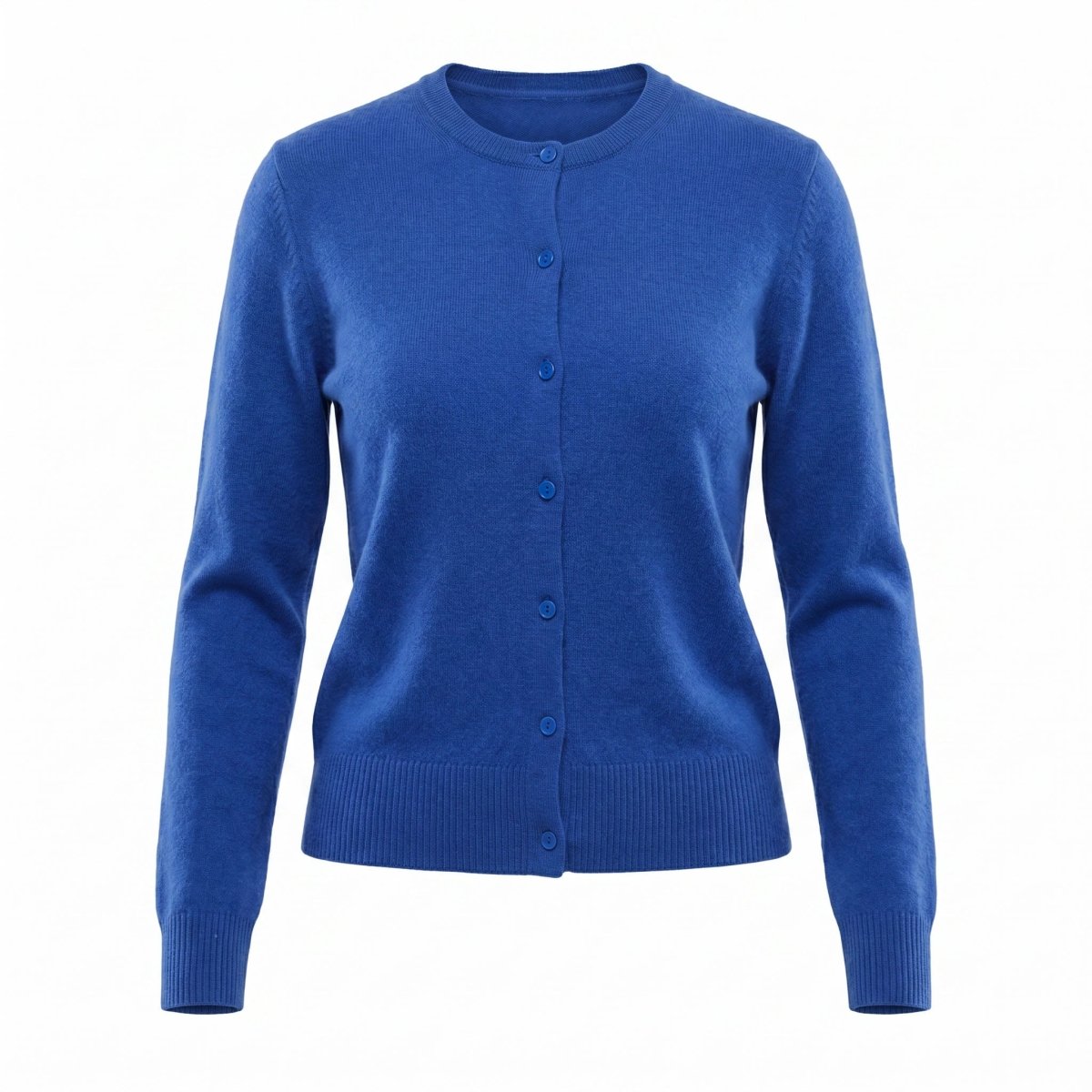 Dunedin Cashmere Woman's 100% Cashmere C Neck Cardigan - Cornflower - Heritage Of Scotland - XS
