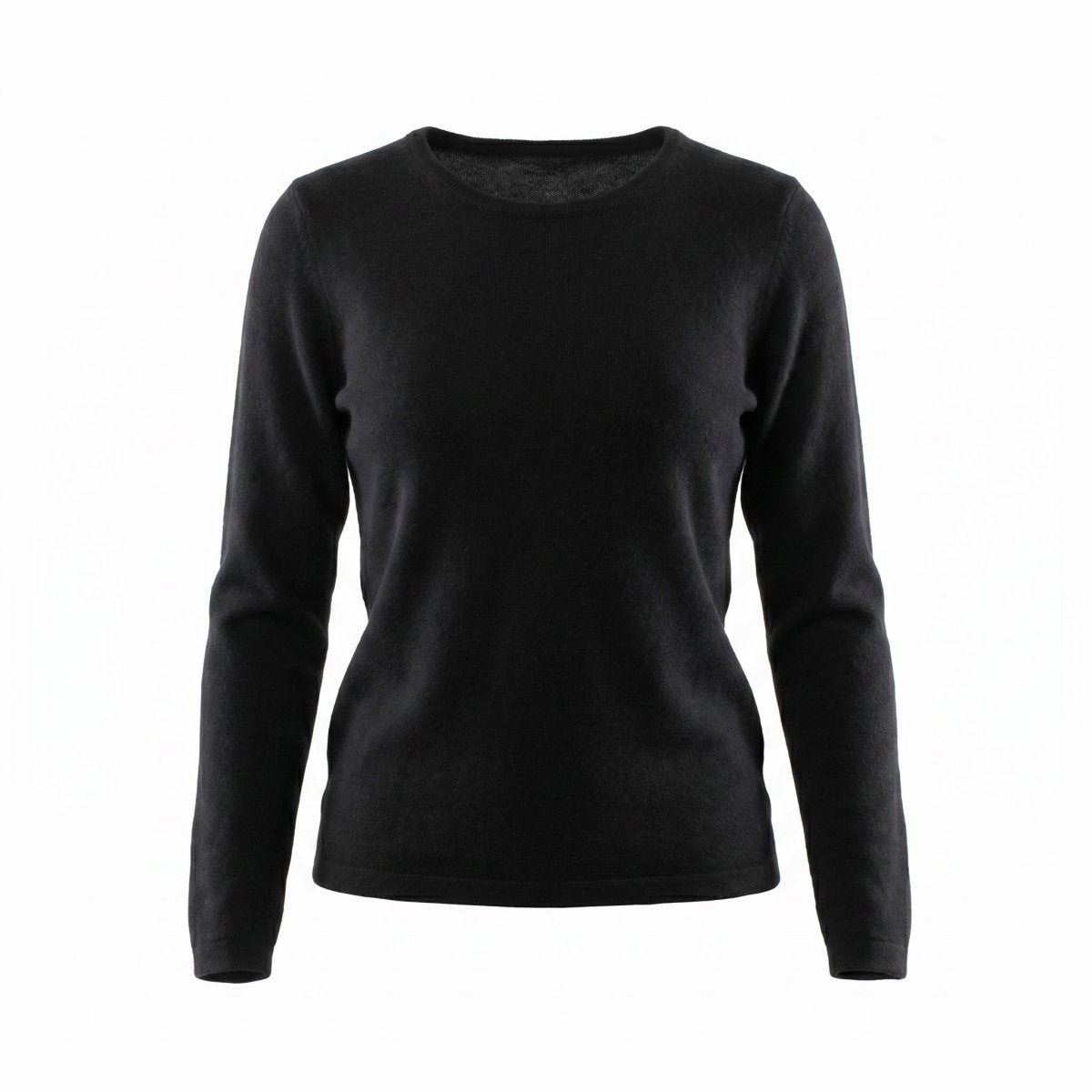 Dunedin Cashmere Women’s 100% Cashmere C - Neck Jumper – Black - Heritage Of Scotland - XS