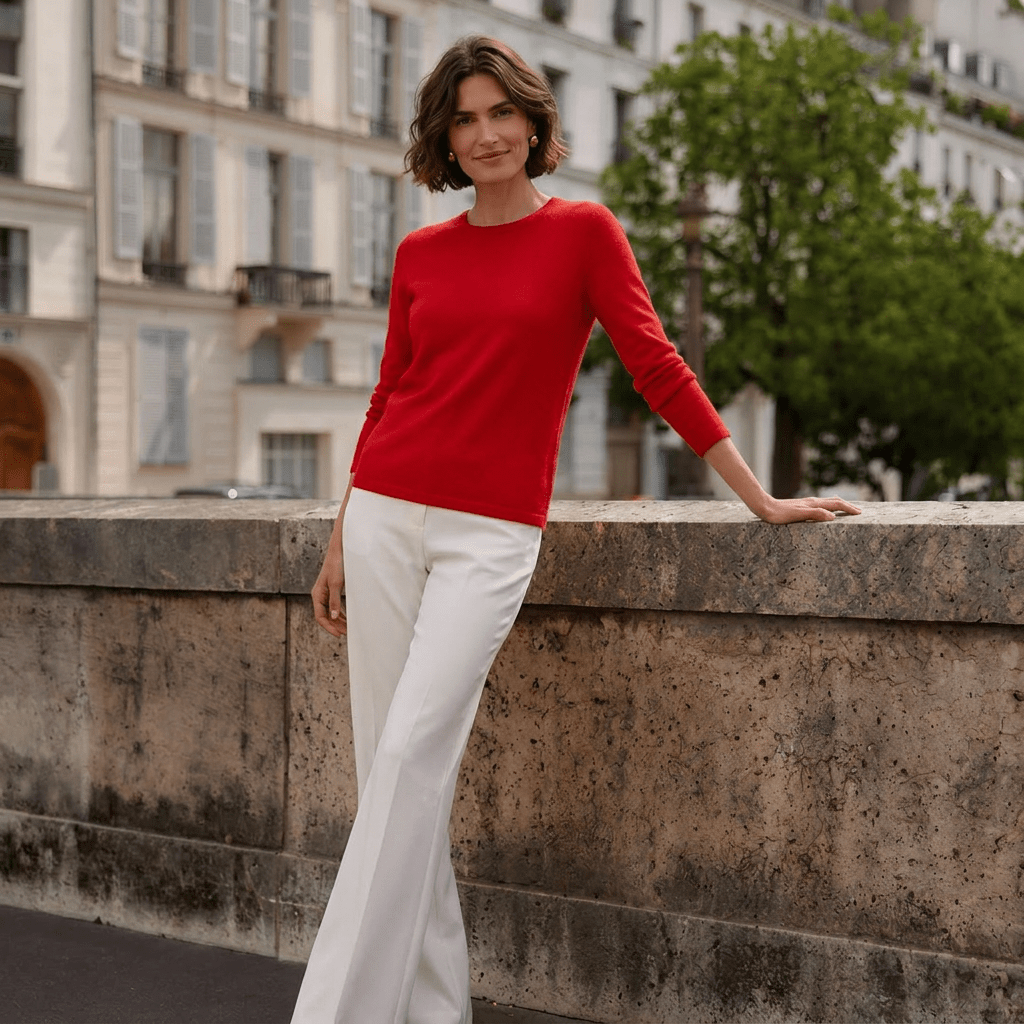 Dunedin Cashmere Women’s 100% Cashmere C-Neck Jumper – Cardinal - Heritage Of Scotland - XS