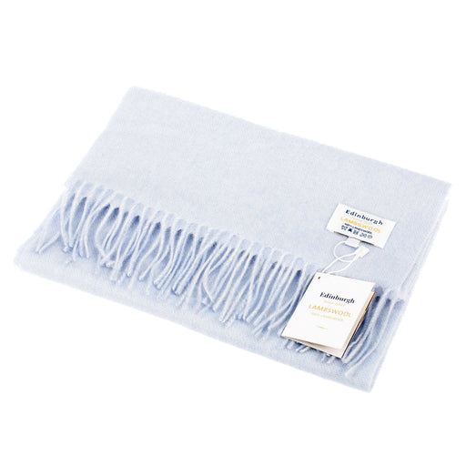 Edinburgh 100% Lambswool Scarf Baby Blue - Heritage Of Scotland - BABY BLUE