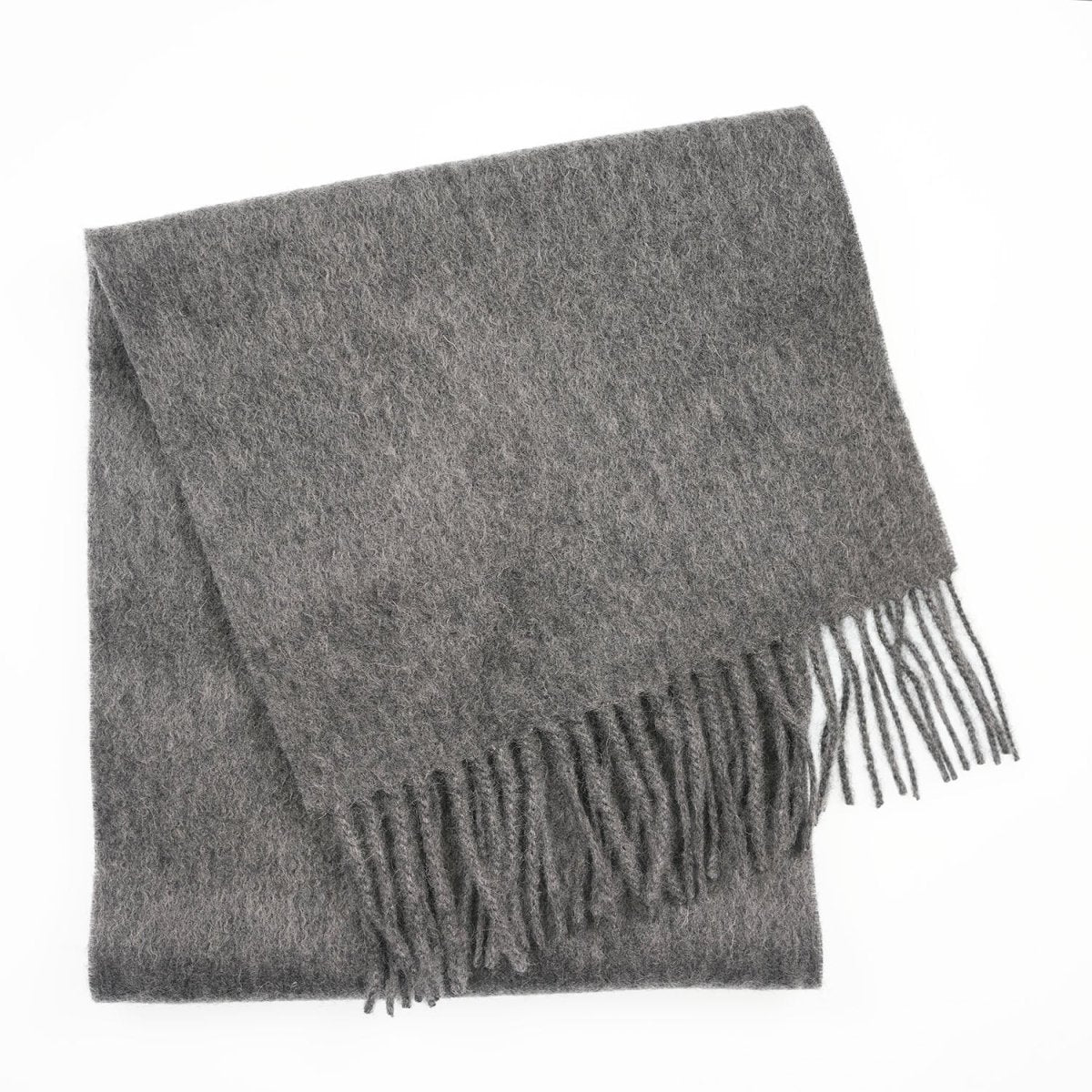 Edinburgh 100% Lambswool Scarf – Premium Soft Wool Wrap - Derby Grey - Heritage Of Scotland -