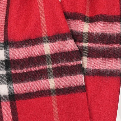 Edinburgh 100% Lambswool Scarf – Premium Soft Wool Wrap - Enlarged Off Centred Scotty Thom Red - Heritage Of Scotland -