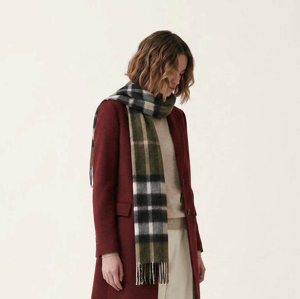 Edinburgh 100% Lambswool Scarf – Premium Soft Wool Wrap - Exploded Scotty Thomson Cypress - Heritage Of Scotland -
