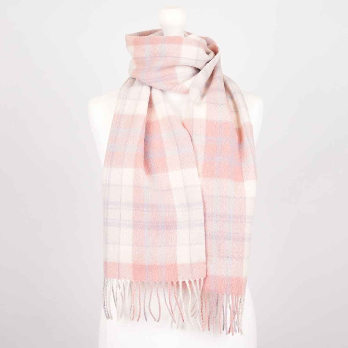 Edinburgh 100% Lambswool Scarf – Premium Soft Wool Wrap - Macdonald White Mix - Heritage Of Scotland -