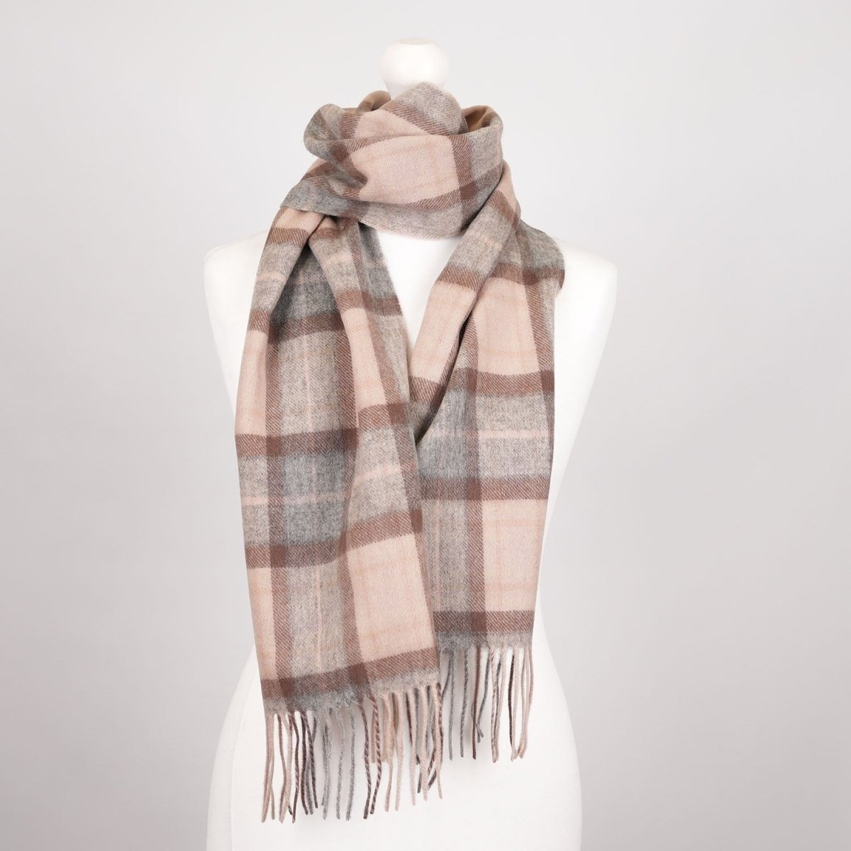 Edinburgh 100% Lambswool Scarf – Premium Soft Wool Wrap - Mackellar Natural - Heritage Of Scotland -