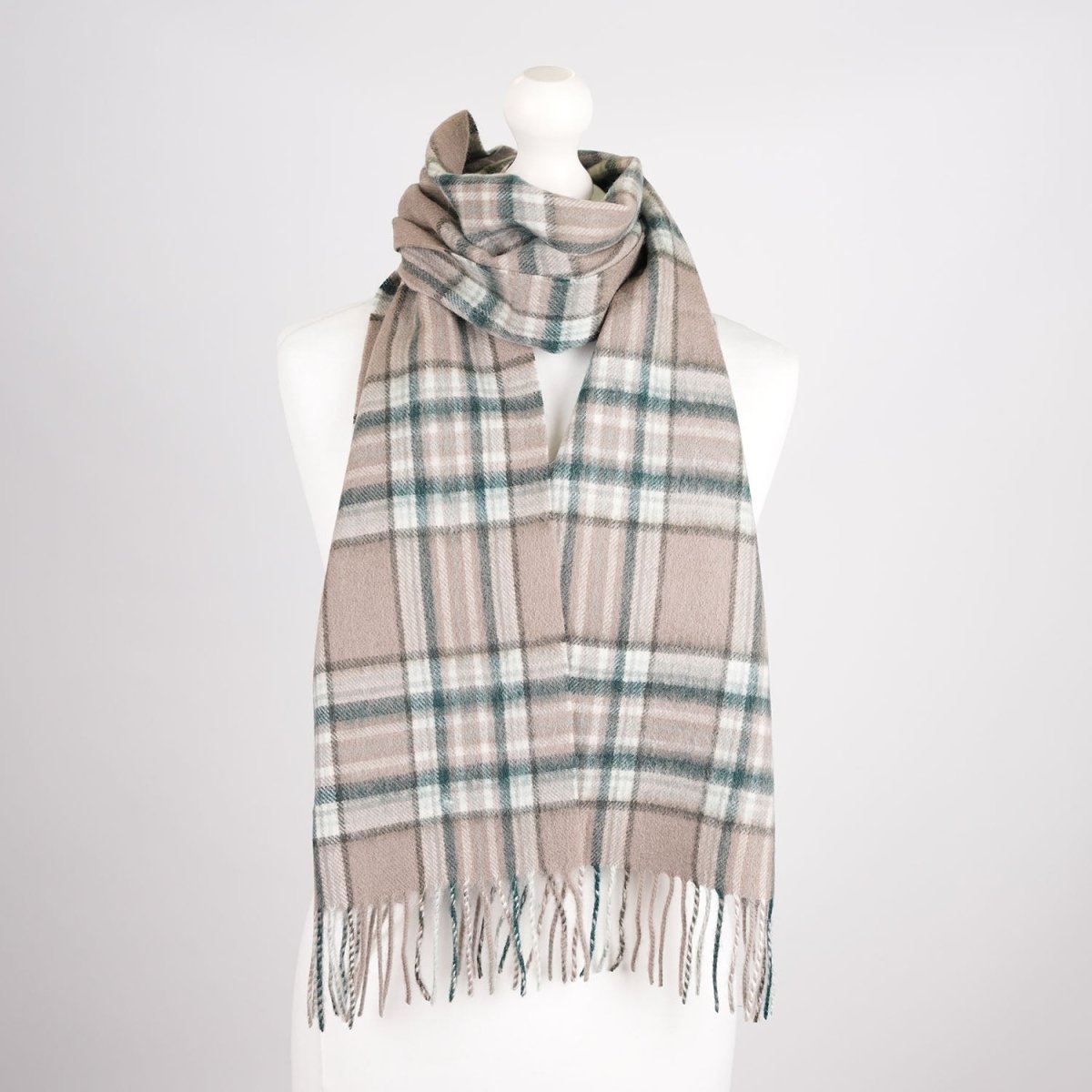 Edinburgh 100% Lambswool Scarf – Premium Soft Wool Wrap - Royal Stewart Vintage Pink - Heritage Of Scotland -