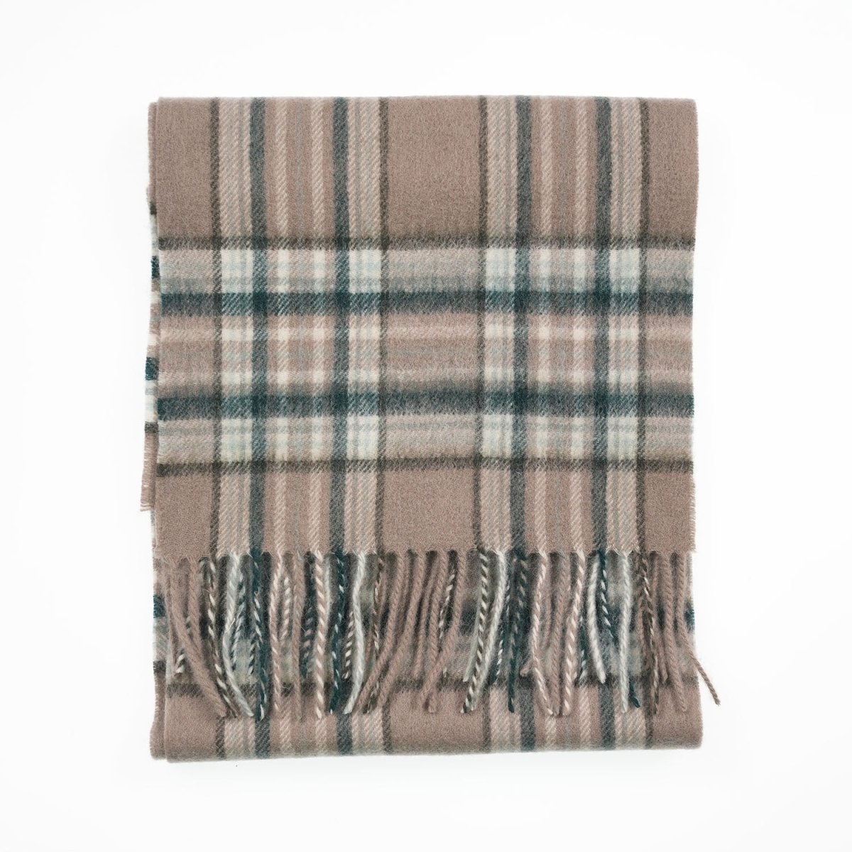 Edinburgh 100% Lambswool Scarf – Premium Soft Wool Wrap - Royal Stewart Vintage Pink - Heritage Of Scotland -